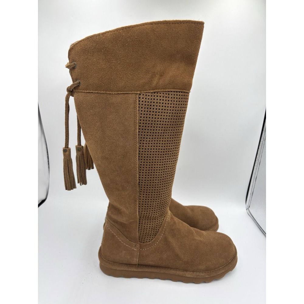 BEARPAW Boots TRACY Suede Leather Sz 8 Knee-High Boot NeverWet water resistant